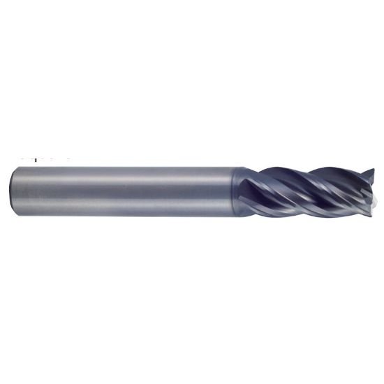 Picture of YG-1 UGMF68008 DIA 1/8 SH 0.1250 LOC 0.1250 OAL1.50 End Mill Standard Flute Variable Helix Carbide TiAlN Single End Square Sharp V7 Plus A