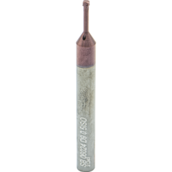 Picture of CARMEX MTSB 06024 D9 0.5 ISO Thread Mill 0.09 Dia 0.50MM 0.37 Neck 2.30 OAL 4 Flute No Coolant 3xD1 Internal AlTiN