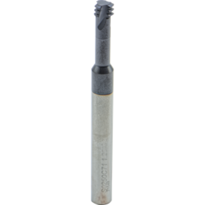 Picture of CARMEX MTS0250C71 1.25 ISO Thread Mill 0.23 Dia 1.25MM 0.71 Neck 2.50 OAL 3 Flute Yes Coolant 2xD1 Internal AlTiN