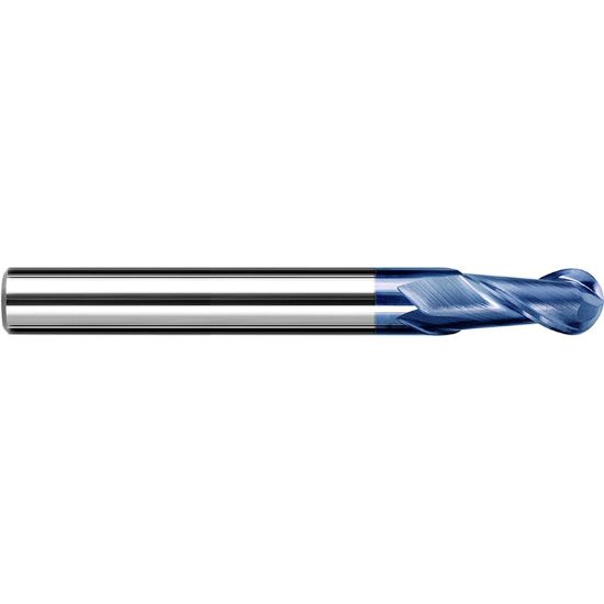 Picture of ZCC GM-2B-1/4 KMG303 DIA 1/4 SH 0.2500 LOC 0.7500 OAL2.50 End Mill Standard Flute Variable Helix Carbide TiAlN Single End Square Sharp 