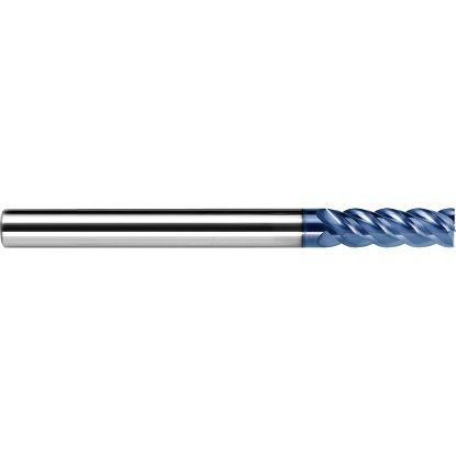 Picture of ZCC GM-4EL-3/8-S KMG405 DIA 3/8 SH 0.3750 LOC 1.50 OAL3.00 End Mill Standard Flute Variable Helix Carbide TiAlN Single End Square Sharp 