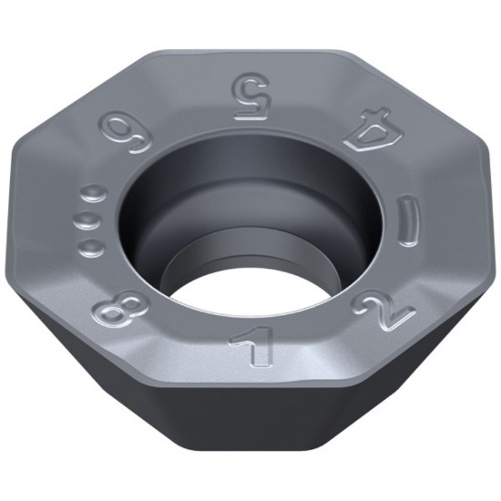 Picture of CERATIZIT OFHT 050410SN-F50 CTPP235 Milling Insert Octagonal 0.039 Corner Radius TiAlTaN