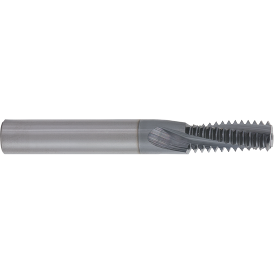 Picture of GORILLA MILL GMTMAC1000MM-1.503FL1.5X	 Carbide Thread Mill Helical M10 1.50MM METRIC TIALN 0.6200 15.75MM LOC 2.8740 73.00MM OAL