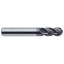 Picture of ICE 018-500-3 DIA 1/2 SH 0.50 LOC 1.00 OAL3.00 End Mill Standard Flute Standard Helix Carbide TiAlN Single End Ball NoseBall Blue