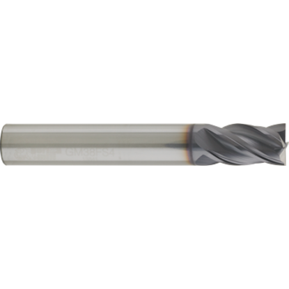 Picture of GORILLA MILL GM18FS4	 DIA 1/8" SH 0.1250 LOC 0.2500 OAL 1.50 End Mill Standard Flute Variable Helix Carbide TiAlN Single End Square Sharp