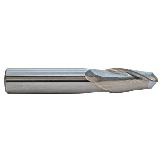 Picture of M.A. FORD 15004000A DIA 0.04 SH 0.1250 LOC 0.1200 OAL1.50 End Mill Standard Flute Standard Helix Carbide AlTiN Single End Ball NoseBall TuffCut® GP