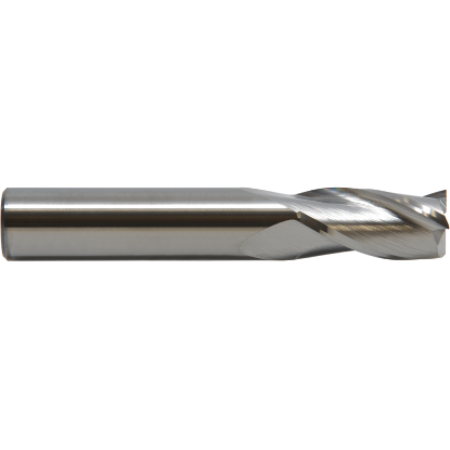 Picture of M.A. FORD 11618758C DIA 3/16 SH 0.1875 LOC 0.6250 OAL2.00 End Mill Standard Flute Standard Helix Carbide TiCN Single End Corner Radius0.0100 0.25MM TuffCut® GP