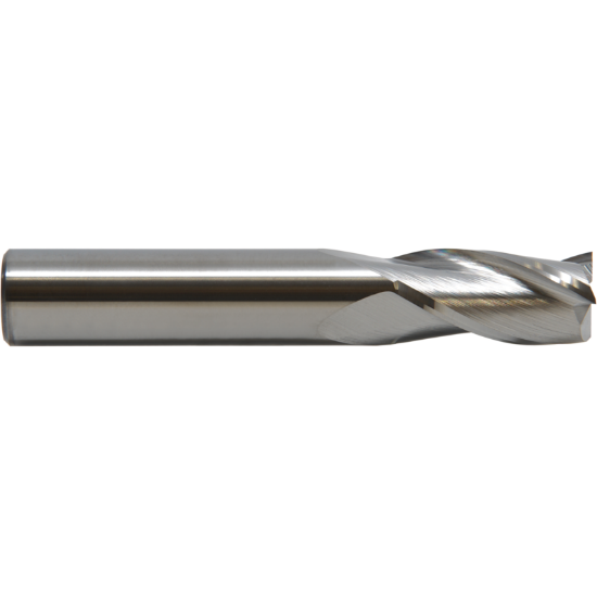 Picture of M.A. FORD 11618758C DIA 3/16 SH 0.1875 LOC 0.6250 OAL2.00 End Mill Standard Flute Standard Helix Carbide TiCN Single End Corner Radius0.0100 0.25MM TuffCut® GP