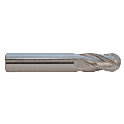 Picture of M.A. FORD 14019680 DIA 5MM SH 0.1969 LOC 0.7874 OAL2.0079 End Mill Standard Flute Standard Helix Carbide Uncoated Single End Ball NoseBall TuffCut® GP