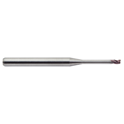 Picture of M.A. FORD 3MVS1250R.010AH DIA 1/8 SH 0.1250 LOC 0.1880 OAL1.50 End Mill Standard Flute Variable Helix Carbide AlTiN Single End Corner Radius0.0100 0.25MM TuffCut® 3MV