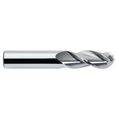 Picture of M.A. FORD 138B11810 DIA 3MM SH 0.1181 LOC 0.4724 OAL1.4961 End Mill Standard Flute Standard Helix Carbide Uncoated Single End Ball NoseBall TuffCut® X-AL