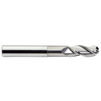 Picture of M.A. FORD 138B0787N5 DIA 2MM SH 0.2362 LOC 0.1575 OAL2.9528 End Mill Standard Flute Standard Helix Carbide Uncoated Single End Ball NoseBall TuffCut® X-AL
