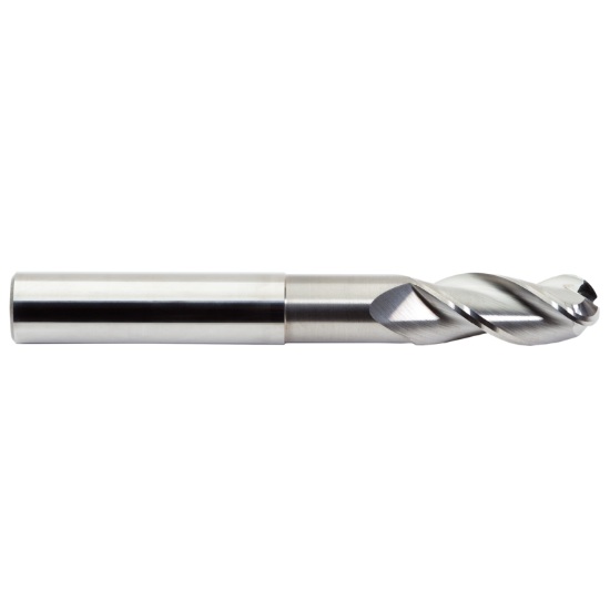 Picture of M.A. FORD 138B0787N5 DIA 2MM SH 0.2362 LOC 0.1575 OAL2.9528 End Mill Standard Flute Standard Helix Carbide Uncoated Single End Ball NoseBall TuffCut® X-AL