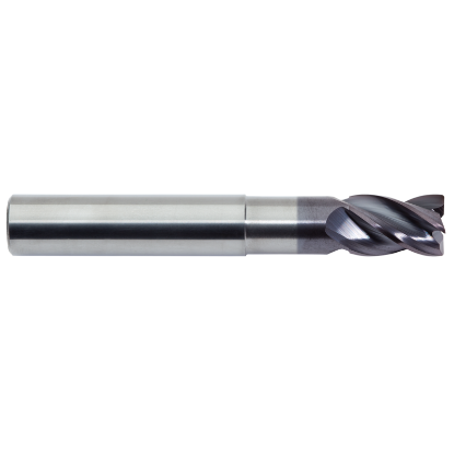 Picture of M.A. FORD 177S1969R008A DIA 5MM SH 0.2362 LOC 0.3150 OAL2.2441 End Mill Standard Flute Variable Helix Carbide AlTiN Single End Corner Radius0.2000 5.08MM TuffCut® XR