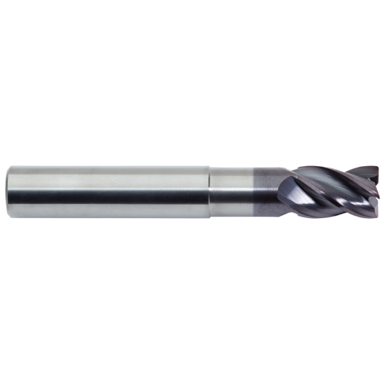 Picture of M.A. FORD 177S1969R008A DIA 5MM SH 0.2362 LOC 0.3150 OAL2.2441 End Mill Standard Flute Variable Helix Carbide AlTiN Single End Corner Radius0.2000 5.08MM TuffCut® XR