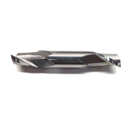 Picture of ICE 032-187-4 DIA 3/16 SH 0.1875 LOC 0.50 OAL3.00 End Mill Standard Flute Standard Helix Carbide TiAlN Double End Square Sharp Blue