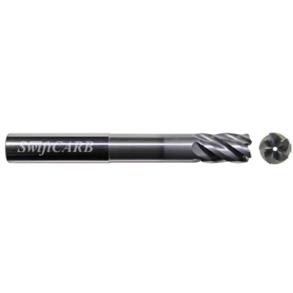 Picture of SWIFTCARB XT10005CSRSRTC0M DIA 1 SH 1.00 LOC 1.00 OAL9.00 End Mill Standard Flute Variable Helix Carbide AlTiN Single End Corner Radius0.0600 1.52MM