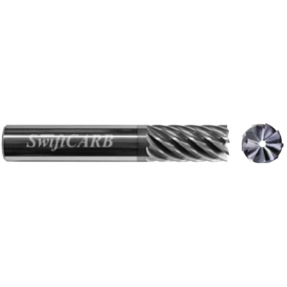 Picture of SWIFTCARB XM10009JE00IRQ0M DIA 1 SH 1.00 LOC 3.6250 OAL6.00 End Mill Standard Flute Variable Helix Carbide AlTiN Single End Corner Radius0.1870 4.75MM