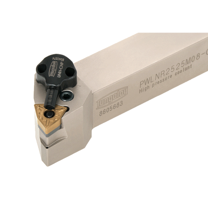 Picture of TUNGALOY PWLNR2525M08-CHP Stick Tool Trigon Insert Neg,L style, 95deg Approach , Steel Square 0.984 Shank 