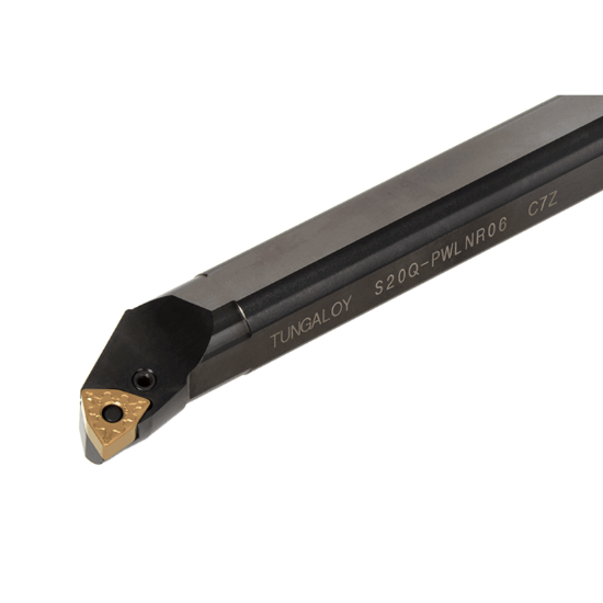 Picture of TUNGALOY S20Q-PWLNR06 Boring Bar Trigon Insert Neg,L style, 95deg Approach , Steel Round 0.787 Shank 