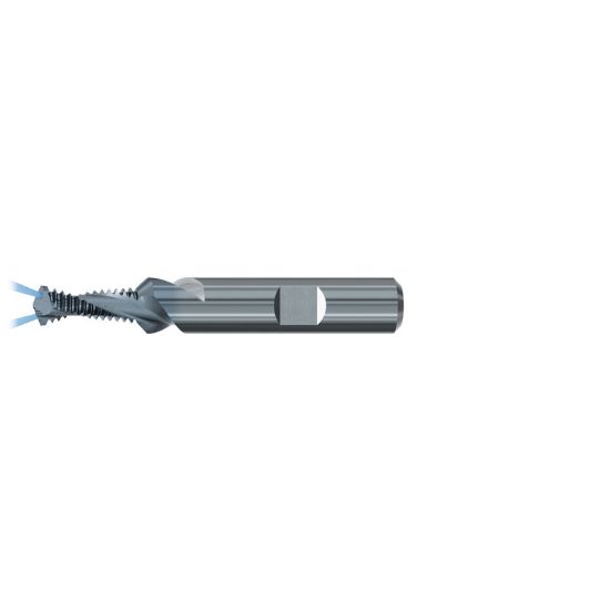 Picture of EMUGE GF442206.0100 Carbide Thread Mill M10 x 1.50MM 0.322 Cutter Diameter 1.007 LOC 3.346 OAL 2 Flute Carbide TICN