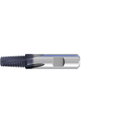Picture of EMUGE GFT8B259.9679 Carbide Thread Mill 1"-2" x 11.50TPI 0.772 Cutter Diameter 3.750 OAL 5 Flute Carbide TIALN