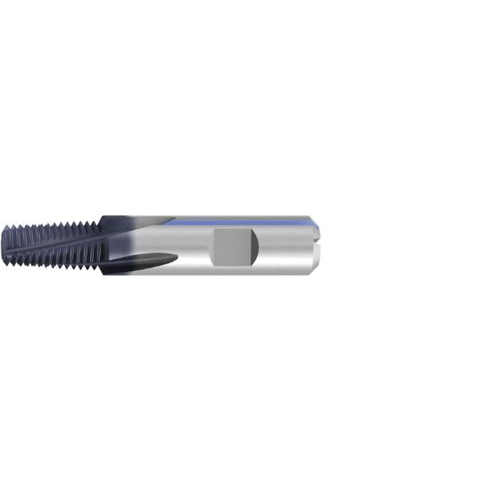 Picture of EMUGE GFT8B259.9679 Carbide Thread Mill 1"-2" x 11.50TPI 0.772 Cutter Diameter 3.750 OAL 5 Flute Carbide TIALN