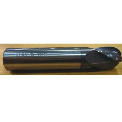 Picture of HTC 115-3750 DIA 3/4 SH 0.7500 LOC 1.00 OAL3.00 End Mill Standard Flute Standard Helix Carbide AlTiN Single End Ball NoseBall