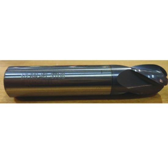 Picture of HTC 115-3750 DIA 3/4 SH 0.7500 LOC 1.00 OAL3.00 End Mill Standard Flute Standard Helix Carbide AlTiN Single End Ball NoseBall
