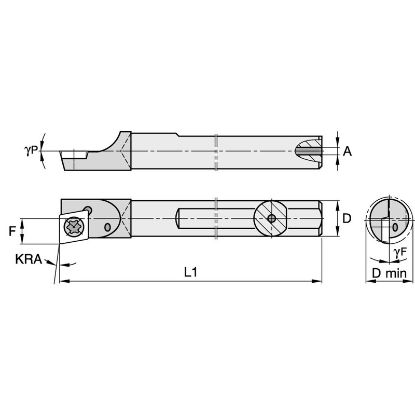 Picture of WIDIA/KENNAMETAL CCBI31260R Carbide 80.0° Insert Boring Bar 0.312