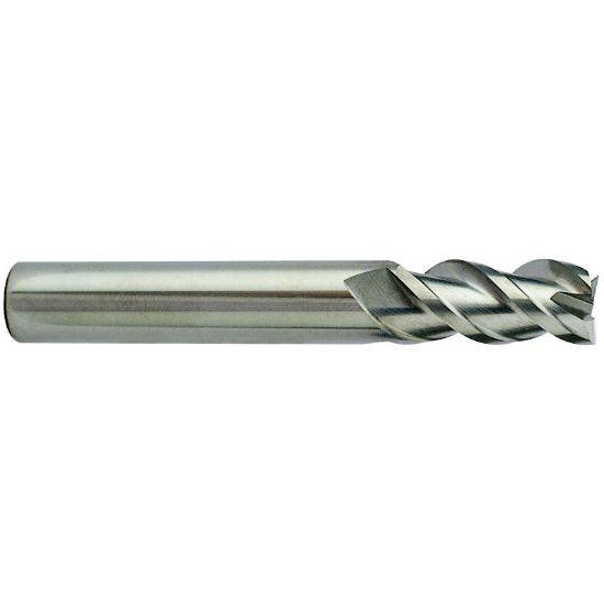 Picture of YG-1 28558 DIA 1/8 SH 0.1250 LOC 0.3750 OAL1.50 End Mill Standard Flute High Helix Carbide Uncoated Single End Square Sharp Alu-Power End Mill
