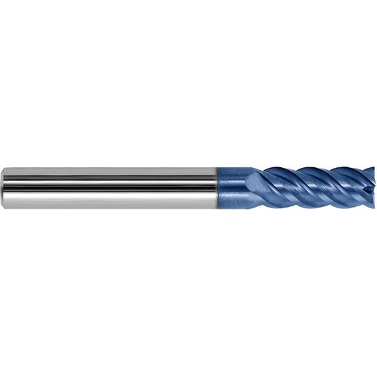 Picture of ZCC GM-4E-3/8 KMG303 DIA 3/8 SH 0.3750 LOC 1.1250 OAL3.00 End Mill Standard Flute Variable Helix Carbide TiAlN Single End Square Sharp 