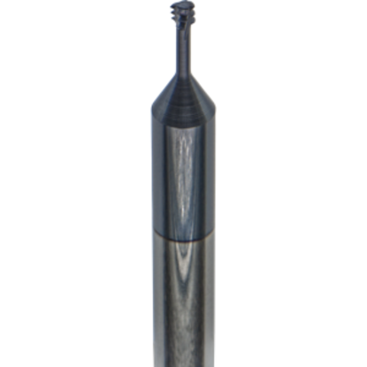 Picture of CARMEX MTS0250C28 32 UN Thread Mill 0.10 Dia 32.00TPI 0.28 Neck 2.50 OAL 3 Flute No Coolant 2xD1 Internal AlTiN
