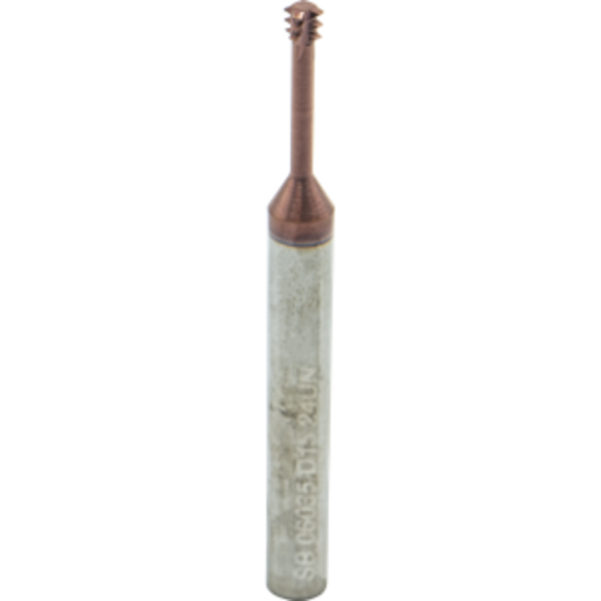 Picture of CARMEX MTSB 06035 D15 24 UN Thread Mill 0.13 Dia 24.00TPI 0.61 Neck 2.30 OAL 4 Flute No Coolant 3xD1 Internal AlTiN