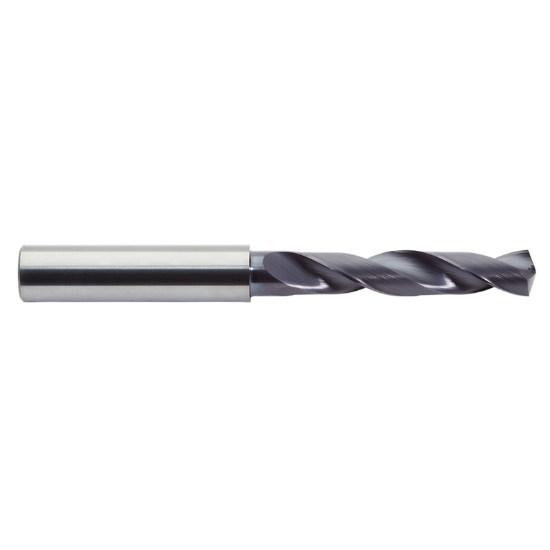Picture of M.A. FORD 2XDSS1250A Carbide Drill Solid Carbide 140° - 142° 0.125 Dia 0.125 Shank 2.250 OAL 2 Flute 0.750 Flute Length Carbide AlTiN